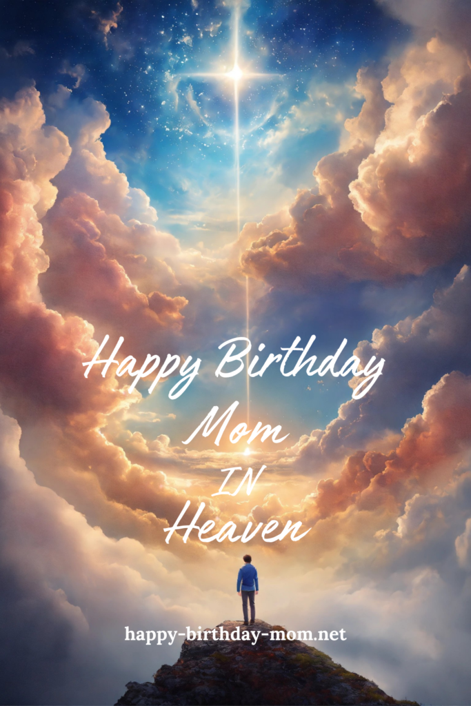 happy birthday mom in heaven wishes image