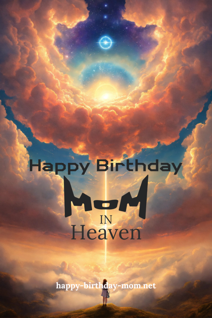 happy birthday mom in heaven wishes image