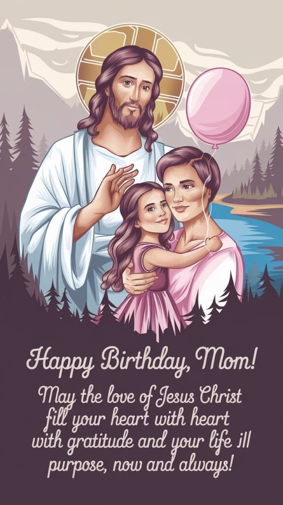 Happy birthday, Mom! May the love of Jesus Christ fill your heart with gratitude and your life with purpose, now and always 1
