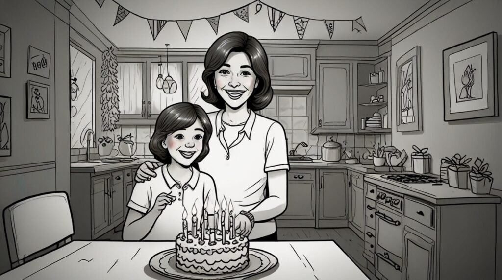 Happy Birthday Mom Coloring Page