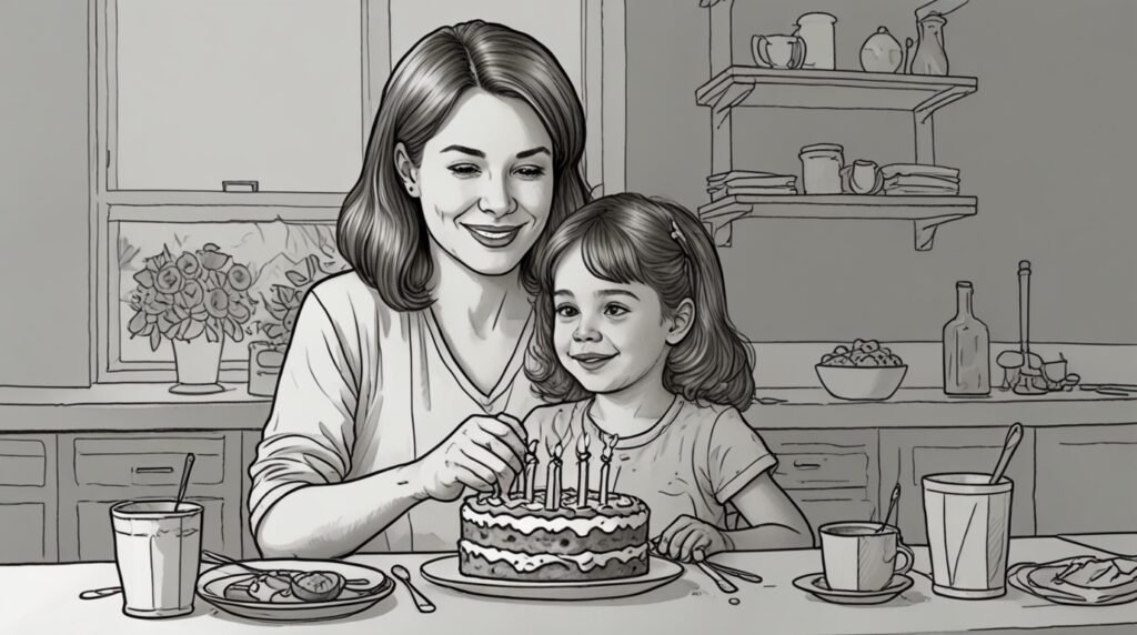 Happy Birthday Mom Coloring Page