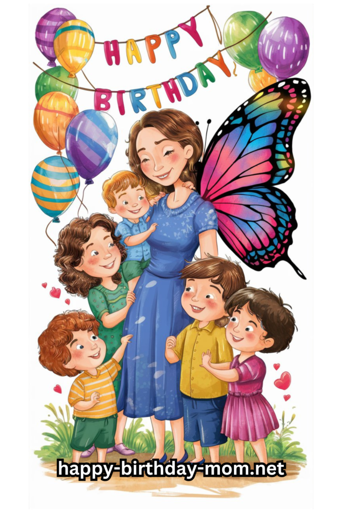 Happy birthday mom butterfly from daughter