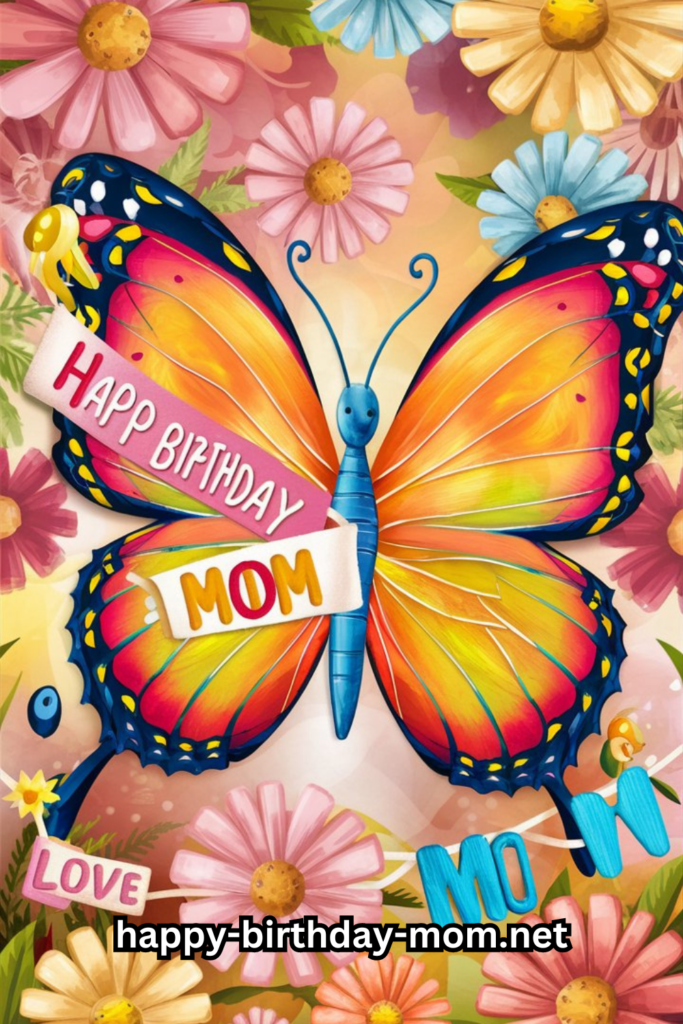 Happy birthday mom butterfly images