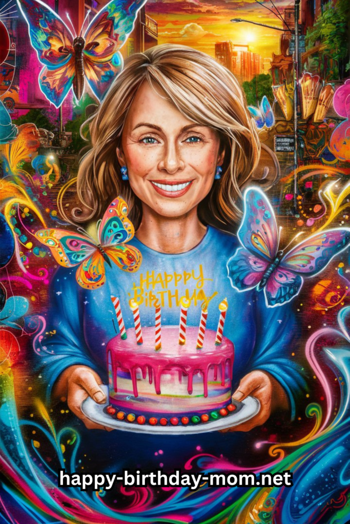 Happy birthday mom butterfly gif