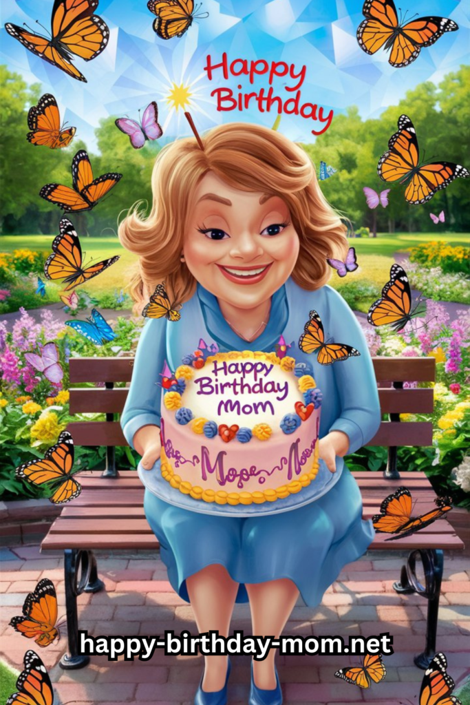 Happy birthday mom butterfly from daughter