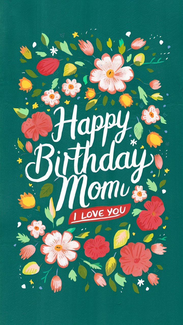 Happy Birthday Mom I Love You: 50 Wishes - Happy Birthday Mom